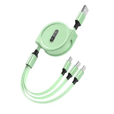 Bir ila üç hızlı şarj kablosu geri çekilebilir hızlı şarj usb üçü bir arada cep telefonu şarj kablosu logosu özelleştirilmiş hediye üreticisi toptan - 8