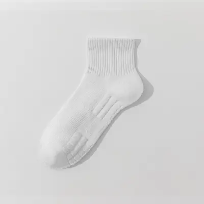 Çorap erkek yaz ince orta buzağı çorapları deodorant ter emici örgü havlu alt spor pamuklu çorap basketbol çorapları beyaz çoraplar - 9