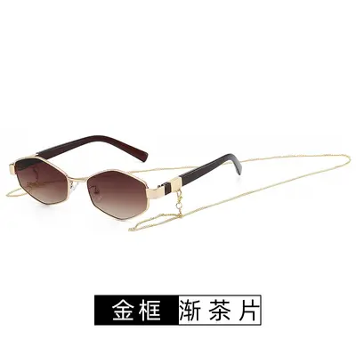 Women's Polygon Metal Sunglasses Ins Style Fashion Accessory - 8