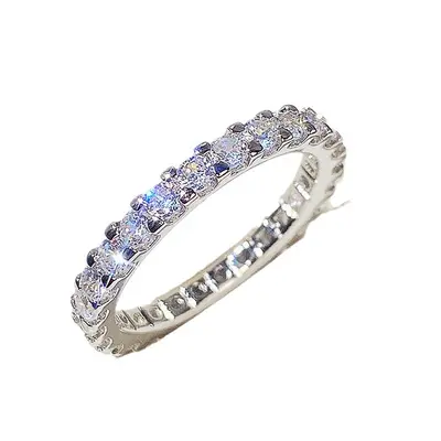 Women's Full Eternity Simulated Zircon Stacking Ring