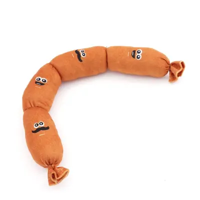 Plush Sausage Dog Toy, Chew-Resistant, Four-Section Squeaky - 5