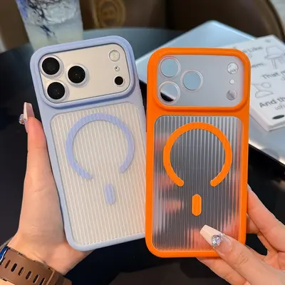 Magnetic Corrugated Frosted Matte Shockproof Case for iPhone 18 Pro Max