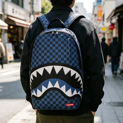 SG Shark Design Dual Strap Backpack, Large Capacity