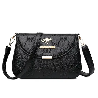 Women's Mom Bag in Textured Faux Leather for Everyday Use - 7