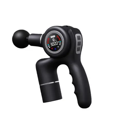 Cross-border Professional-Grade Fascia Gun Rechargeable Massage Gun with Replaceable Battery, Hot and Cold Massage Heads, Muscle Relaxation Massager