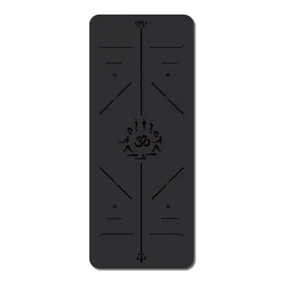 İşlenmiş ve özelleştirilmiş PU kauçuk yoga matı logosu ter emici kaymaz pozisyon çizgili yogamat spor fitness matı - 5