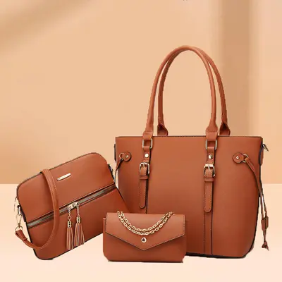 Women's Single-Shoulder Handbag, Three-Piece Set, Mother-and-Child Bag - 1