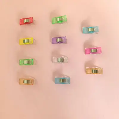 Colored Plastic Quilting Sewing Clips, Small Medium Large Sizes