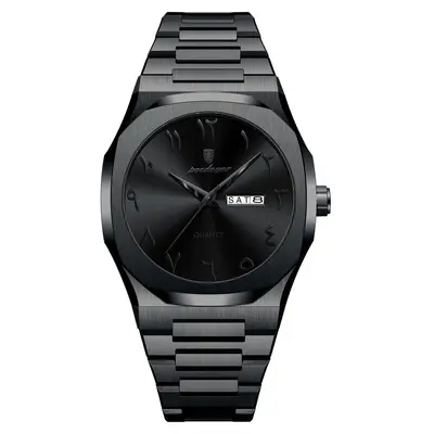 Men's quartz watch, waterproof, dual calendar - 6
