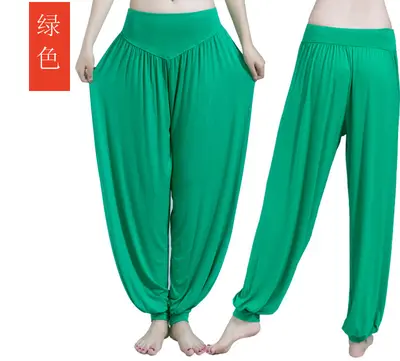 Loose Modal Yoga Pants with Cuffs for Dance and Tai Chi - 7