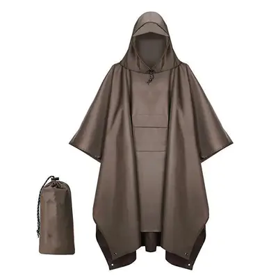3-in-1 multifunctional poncho raincoat for cycling, outdoor hiking and mountaineering, waterproof breathable adult tactical poncho - 12
