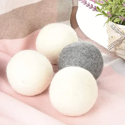 Keçe topu toptan yün kurutma topu 6-7 cm giyim anti-statik çamaşır topu kurutucu yün topu kurutma topu - 4