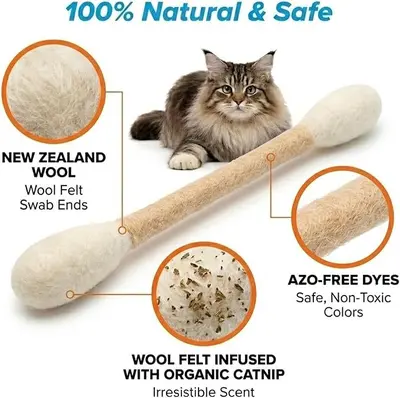 Oversized Catnip Cat Teaser Wand, Calming Toy