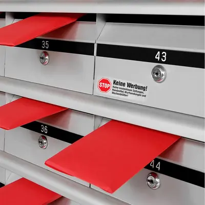 Briefkasten-Aufkleber, 5 Stück, selbstklebend, ohne Werbung