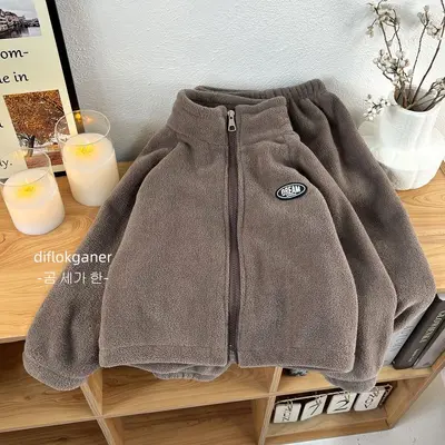 Children's Double-Sided Velvet Two-Piece Set, Autumn Winter, Windproof - 10