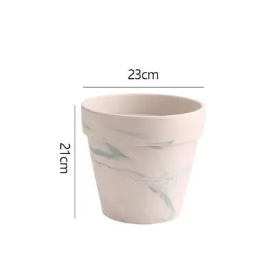 Red Clay Ceramic Flowerpot for Succulents, Water-Permeable - 13