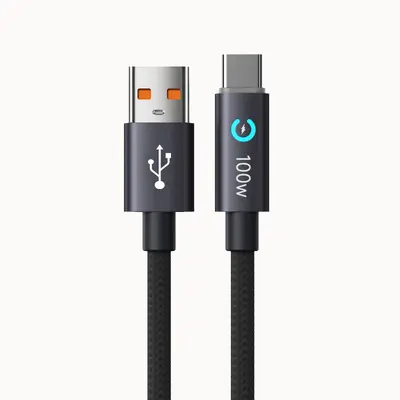 100W Schnellladekabel Typ-C, geflochten, für Huawei