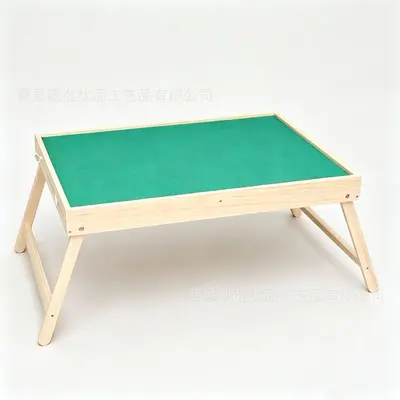 Solid Wood Frame Puzzle Storage Table with Drawers and Compartments - 3