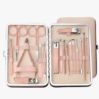 Personalisiertes 7-18-teiliges Pflegeset, Nagelschere, Beautyset, Nagelschere, vollständiges Nagelschereset, Maniküre-Werkzeugsatz, in Box