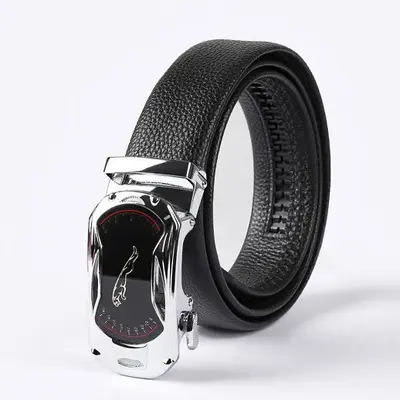 First layer genuine cowhide leather belt men's real leather automatic buckle 2023 new men's belt business youth brand trouser belt