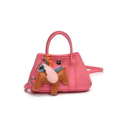 Women's Solid Color Handbag with Crossbody Strap and Phone Cosmetic Bag - 12