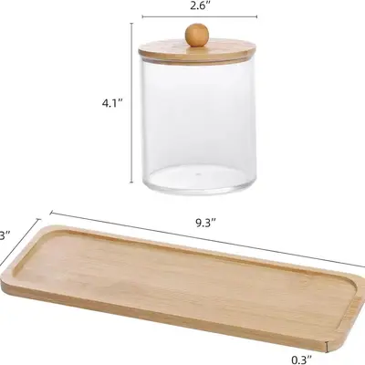 Baumwollstäbchen-Aufbewahrungsbox, Kosmetik-Aufbewahrungsglas - 5