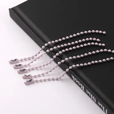 DIY-Schmuck Bunte Perlenkette 10cm, runde Eisenperlen, lackierte Kette - 9