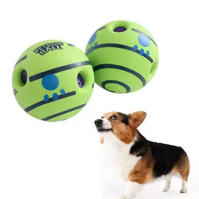 Chew-Resistant Pet Ball Dog Toy with Squeaker, Non-Electric