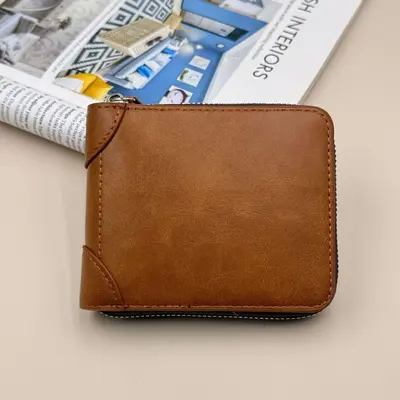Men's Zipper Coin Purse, Large Printable Surface, Pattern Design - 9