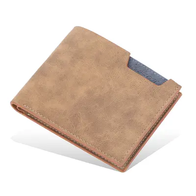BAELLERRY Men's Short Wallet, Multi-Card Slots, Open Matte Leather - 8