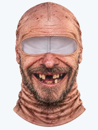 Lustige 3D-Digitaldruck-Gesichtsmaske für Partykostüme