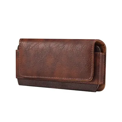 Handy-Gürteltasche mit Lederprägung und Magnetklappe - 8