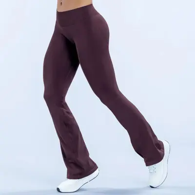 Seamless Micro Flare Yoga Pants, Mid-Waist, Full Matte Finish - 11