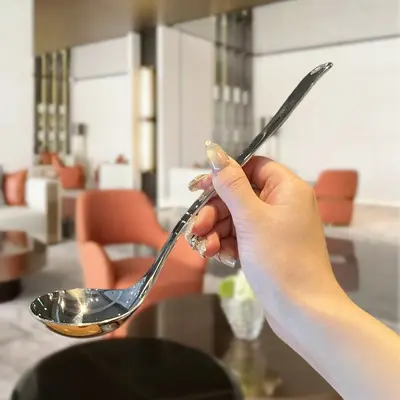 304 Stainless Steel Soup Spoon Set, Korean-Style Ladle and Drinking Spoon