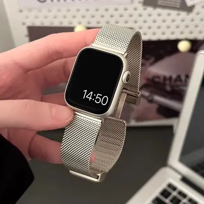 Apple Watch S10 Strap, Milanese Magnetic Sport Band, Compatible with Ultra