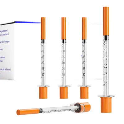 İnsülin enjektörü 0,5 ml 32G, 6 mm kısa iğne, tek kullanımlık