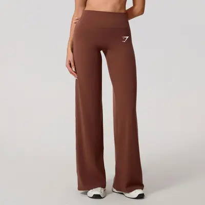 Yoga-Hose Weites Bein Weiches Fleece Hochbund - 9