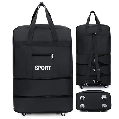 Foldable travel luggage with wheels, 158L capacity - 11