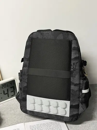 Spine-Protection Large-Capacity Backpack, Breathable Laptop Compartment Student Bag - 6