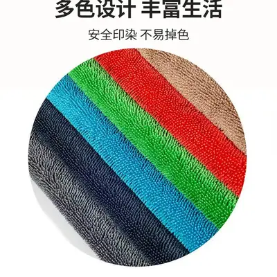 Double-sided thickened twisted woven car cleaning towel, absorbent and lint-free, car washing towel, lint-free cloth, water-absorbent towel.