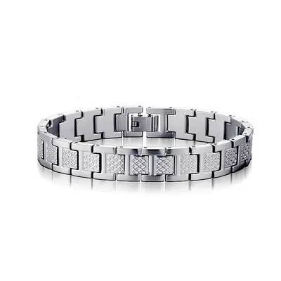 Krokodilmuster-Armband Bestseller Europa und Amerika Titan-Stahl-Magnet-Armreif Herrenschmuck modischer breiter Edelstahl wasserdicht Armband - 7