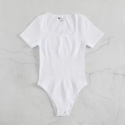 Yoga-Bodysuit, Kurzarm, taillenformend, po-liftend - 7