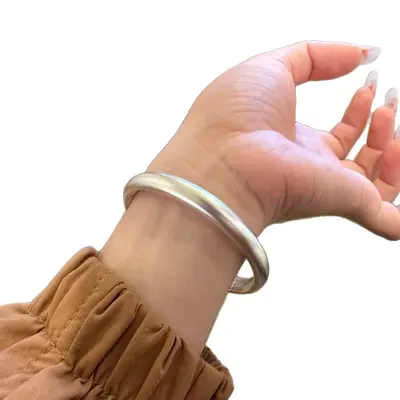 Guifei breites mattiertes Armband versilbert - 6