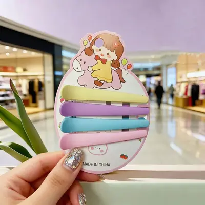 Großhandel Eisfrosted Enten-Schnabel-Clip Gesichtswäsche Make-up Seitliche Klammer große bunte niedliche Haarspange Explosion Clip Haiflossen-Clip Haarspange - 9