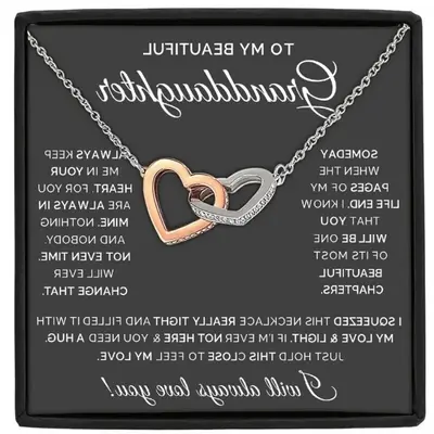 Edelstahlkette mit herzförmigem Anhänger, durchbrochenes Design, Geschenk
