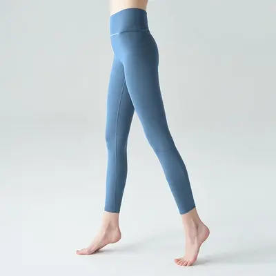 Nahtlose Pfirsich-Yogahose für Damen, elastisch, hohe Taille mit Bauchkontrolle