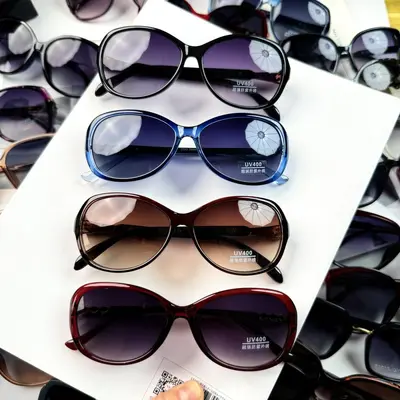 Modische Damensonnenbrille, große Fassung, koreanischer Stil - 4