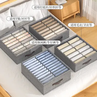 Foldable Double-Row Pants Storage Box