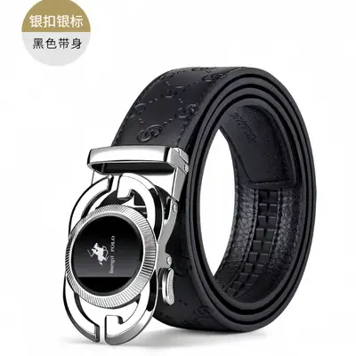 Paolo Men's Genuine Leather Belt Automatic Buckle Waistband Premium Business Style Top-layer Cowhide Trousers Belt for Young Men - 6