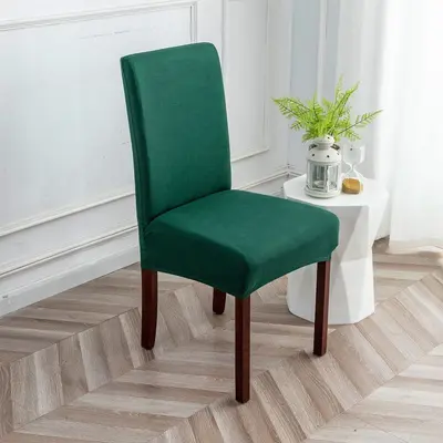 Milk silk elastic chair cover dust-proof and stain-resistant home chair protective cover manufacturer wholesale solid color chair cover - 12